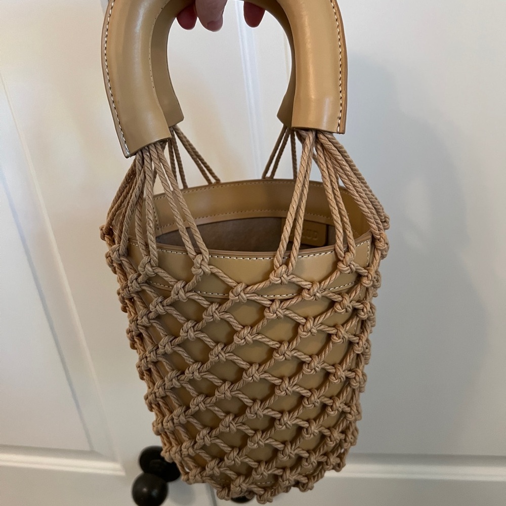 STAUD Moreau Rope Detail Bucket Bag | Sand Color